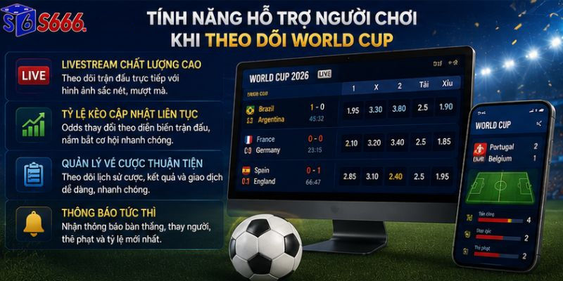 Tính Năng Hỗ Trợ Người Chơi Khi Theo Dõi World Cup