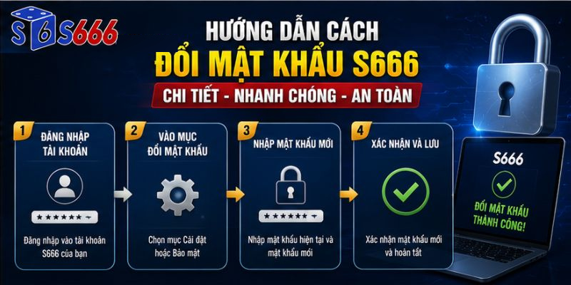 Hướng dẫn cách đổi mật khẩu S666 nhanh, an toàn